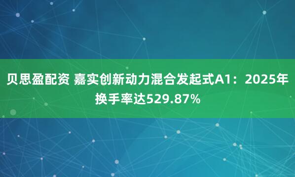 贝思盈配资 嘉实创新动力混合发起式A1：2025年换手率达529.87%